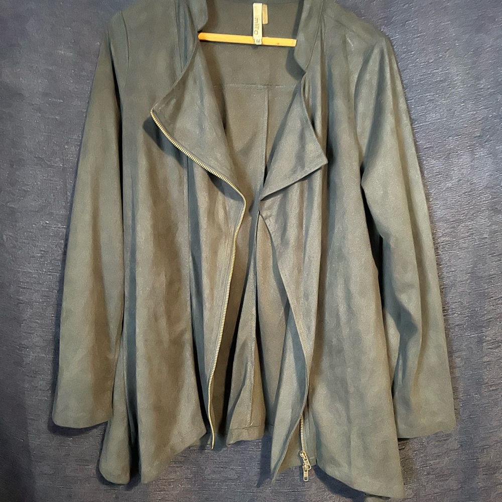 Women's Navy Suede Jacket